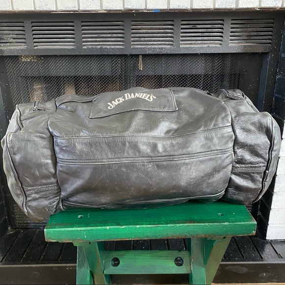 Jack Daniels Bags Jack Daniels Branded Leather Duffle Bag Vintage
